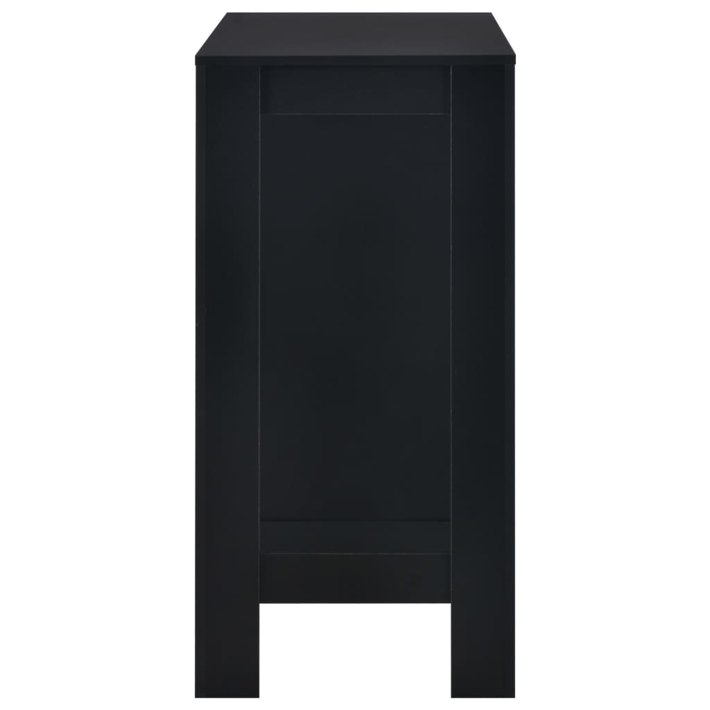 Baaripöytä hyllyllä musta 110x50x103 cm