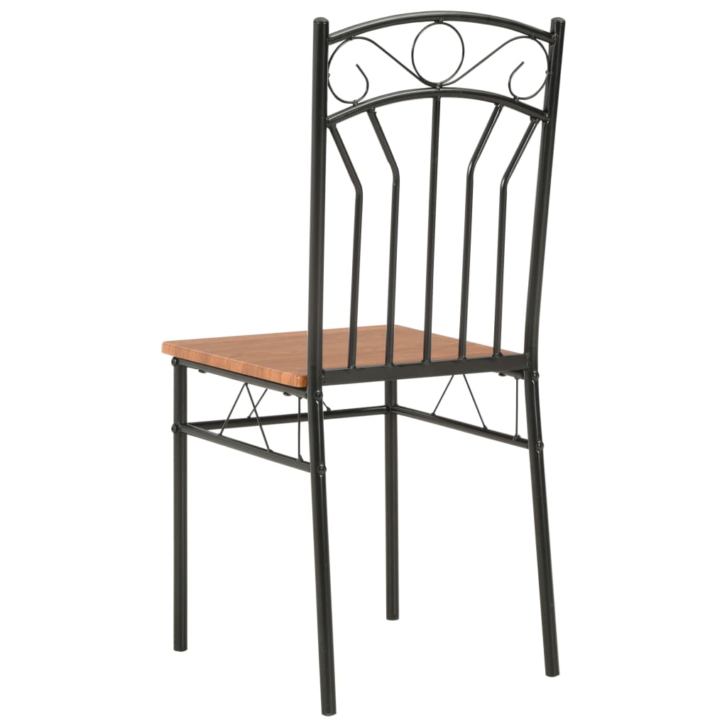 Ruokapöydän tuolit 2 kpl ruskea MDF