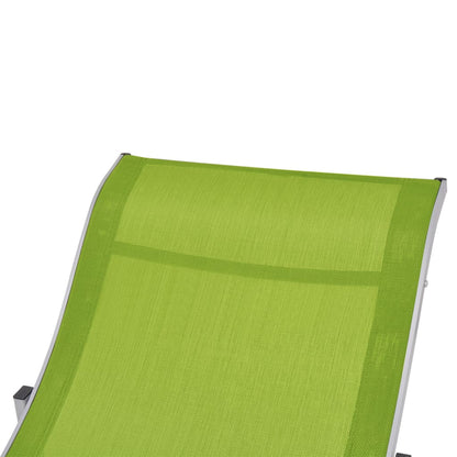 Kokoontaitettavat aurinkotuolit 2 kpl vihreä Textilene