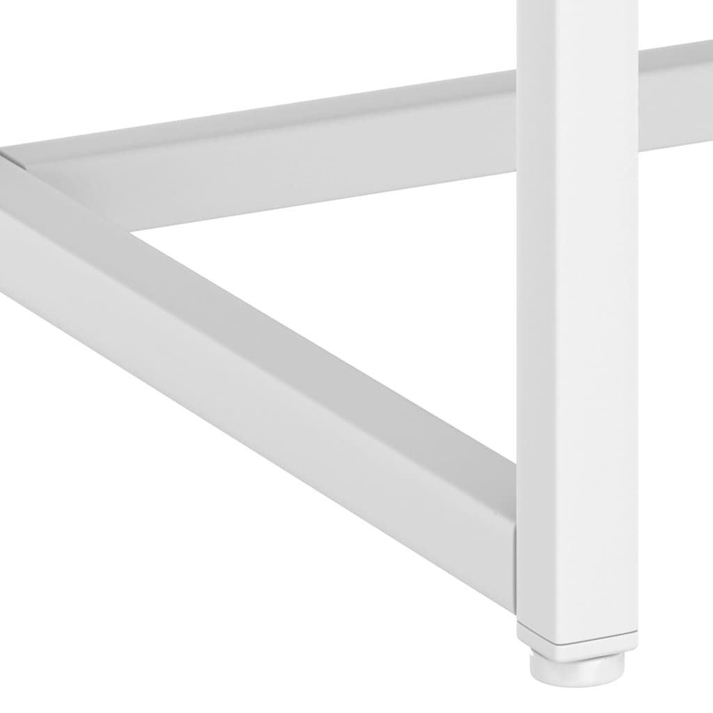 Konsolipöytä valkoinen 72x35x75 cm teräs