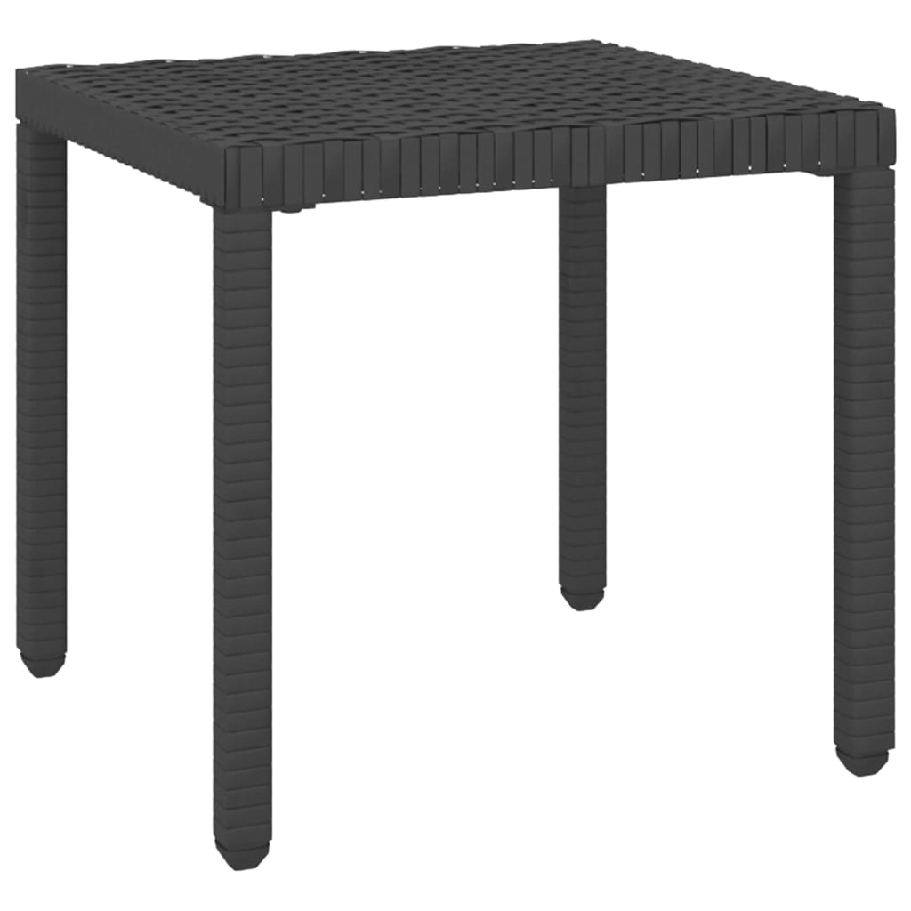 Aurinkotuolit 2 kpl ja pieni pöytä polyrottinki musta