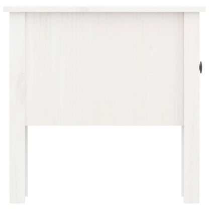 Sivupöytä valkoinen 50x50x49 cm täysi mänty