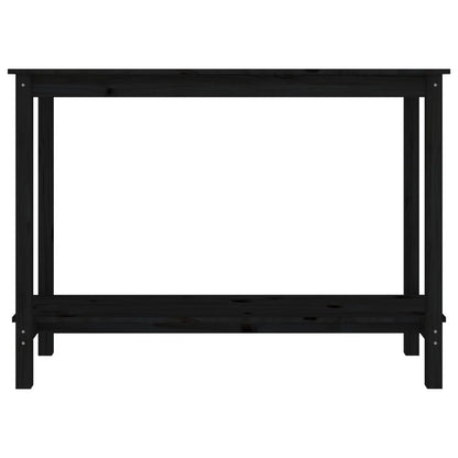 Konsolipöytä musta 110x40x80 cm täysi mänty